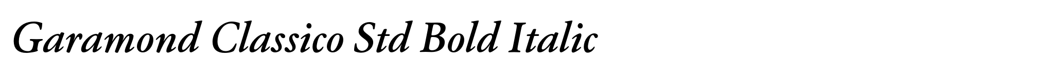 Garamond Classico Std Bold Italic image